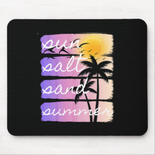 Summer Beach Vacation Salt Sun Sand Sunset Cruise Mouse Mat