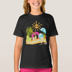 Summer beach vacation smiling sun in sunglasses T- T-Shirt