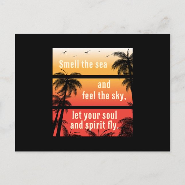 Summer Beach Vacation Surf Cool Sea Sun Funny Gift Postcard (Front)