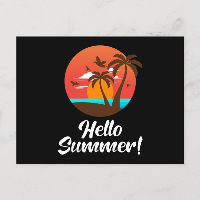 Summer Beach Vacation Surf Sea Cool Sun Funny Gift Postcard (Front)