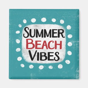 Summer Beach Vibes Refrigerator Magnet