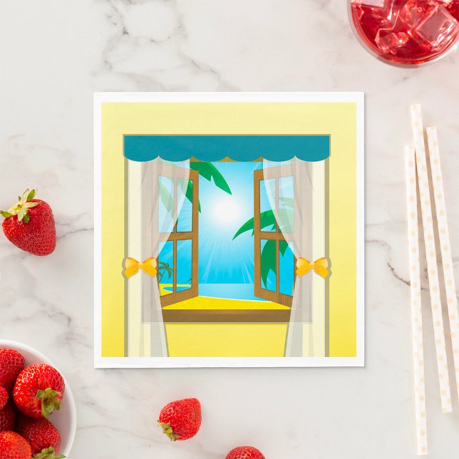 Summer Beach View Napkin (Creator Uploaded)