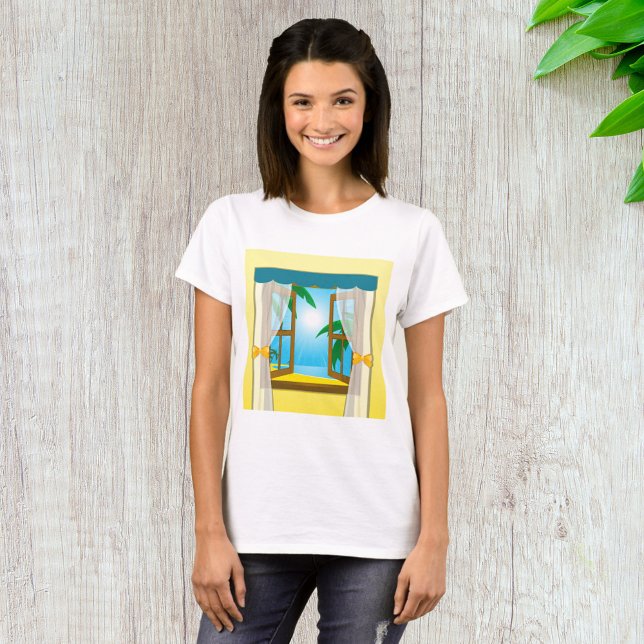 Summer Beach View T-Shirt (Creator Uploaded)