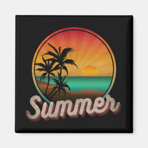 SUMMER BEACH VINTAGE MAGNET