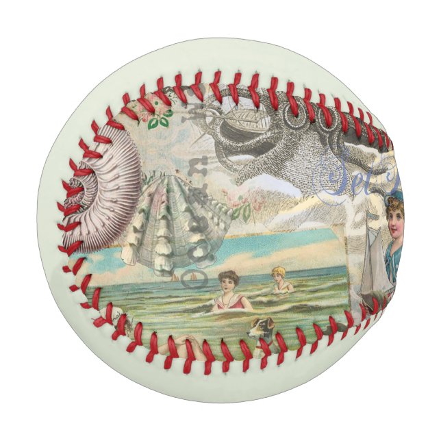 summer beach vintage octopus antique sailing baseball (Front Left)