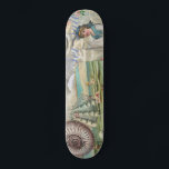 summer beach vintage octopus antique sailing skateboard<br><div class="desc">This summer beach retro image includes lots of antique summer Victoriana,  taken from old postcards and antique books. This summer on the beach product shows beautiful Victorian bathing beauties,  sea shells,  an octopus,  a sailor boy,  and is decorated with old fashioned roses.</div>