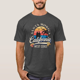 Summer Beach Vintage Santa Monica California Surfi T-Shirt