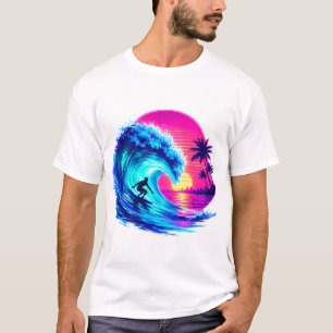 Summer Beach Watercolor PNG Vibrant Tropical Ocean T-Shirt