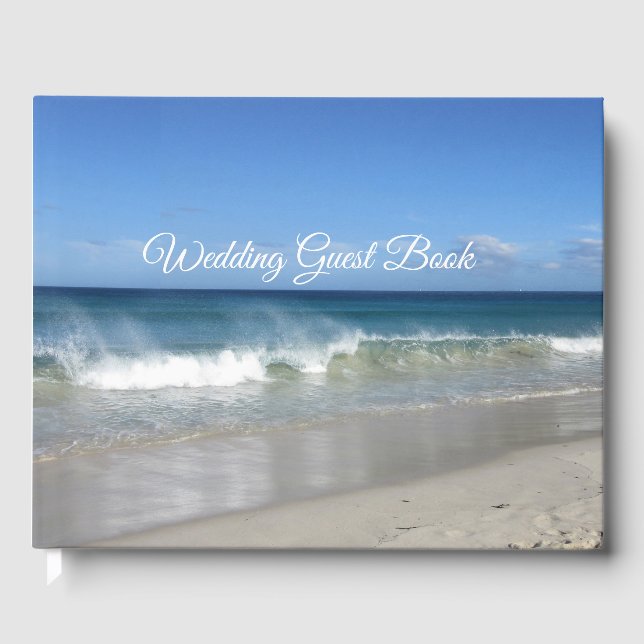 Summer Beach Wedding Guest Book (Front)