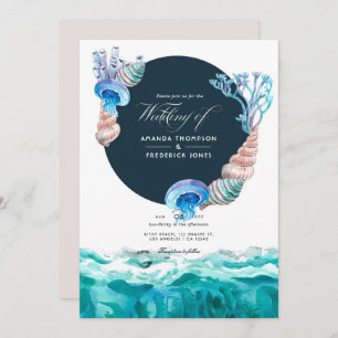 Summer Beach Wedding Invitation