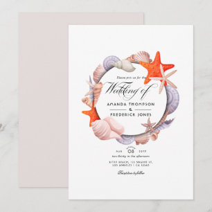 Summer Beach Wedding Invitation