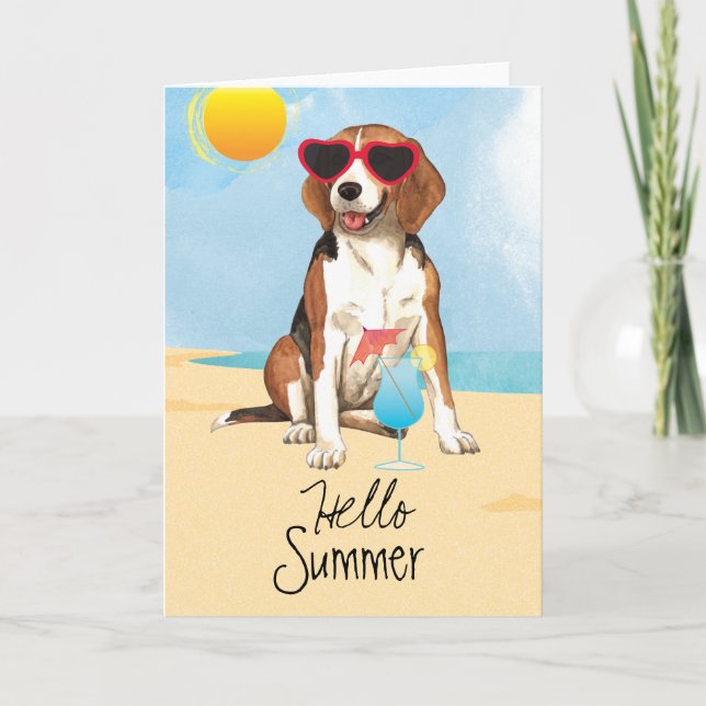 Summer Beagle Card (Front)