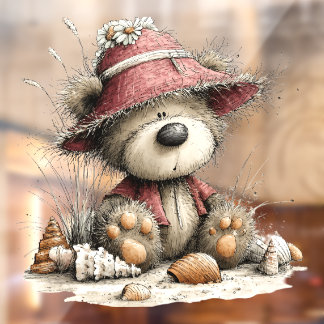 Summer Bear Window Cling