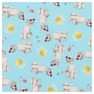 Summer Bedlington Terrier Fabric