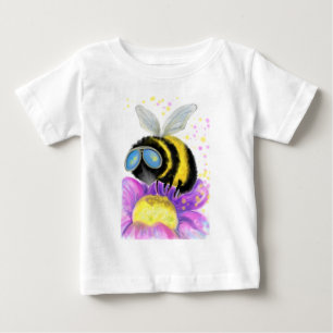 Summer Bee with Sunglasses and Flower - Sweet Baby T-Shirt