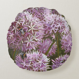 Summer bees 2014 round cushion