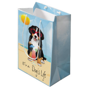 Summer Bernese Mountain Dog Medium Gift Bag