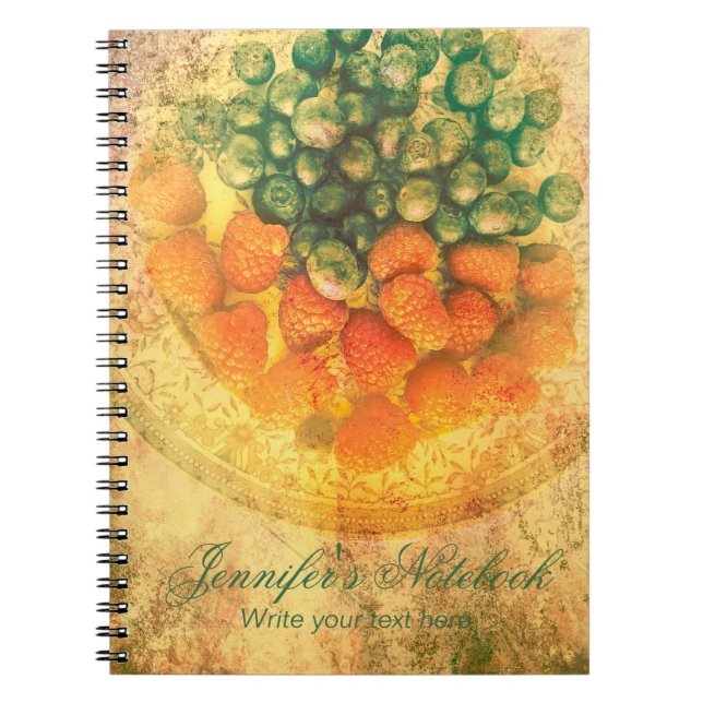 Summer Berries personalised  Notebook (Front)