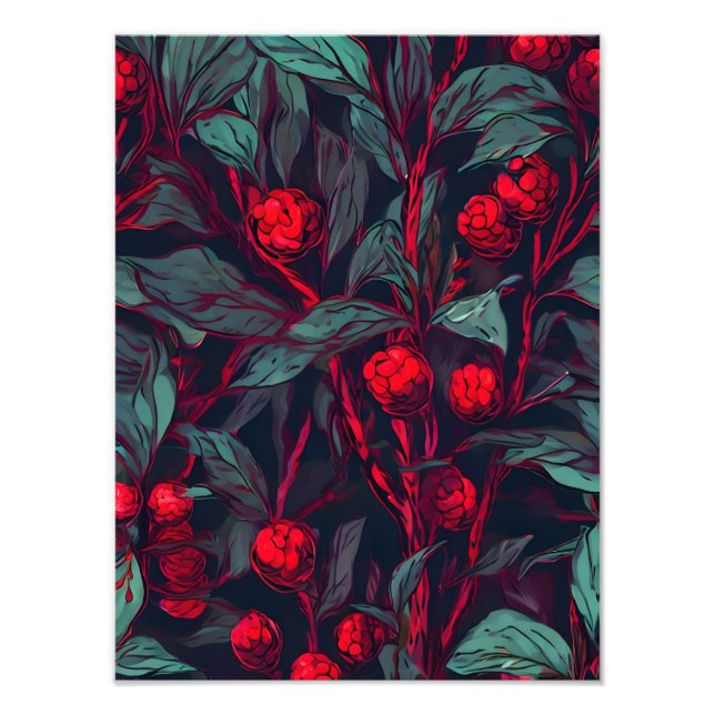 Summer Berries Seamless Pattern Photo Print (Front)