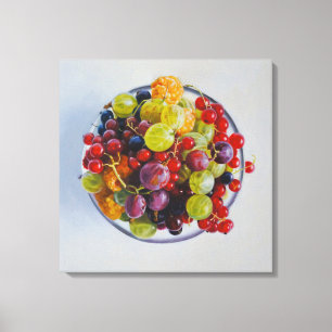 Summer Berries Stretched Canvas Print