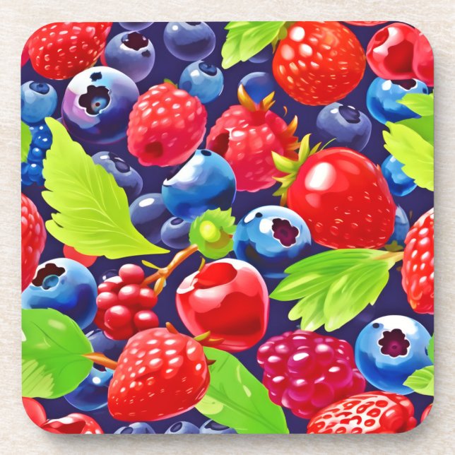 Summer Berry Medley Coaster (Front)
