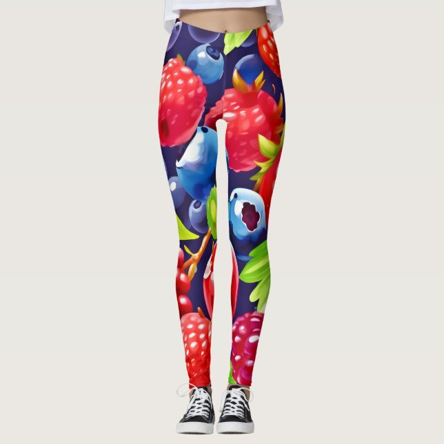 Summer Berry Medley Leggings (Front)