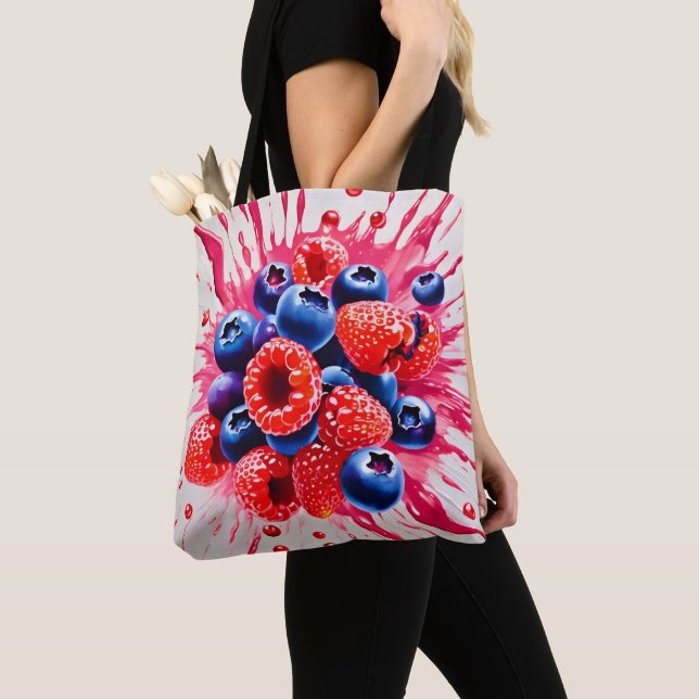 Summer Berry Sensation Tote Bag (Close Up)