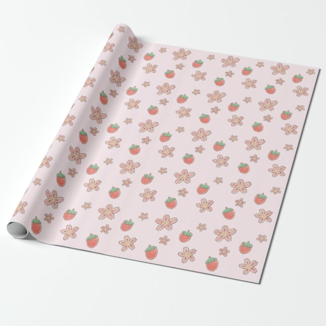 Summer Berry Sweet Wrapping Paper (Unrolled)