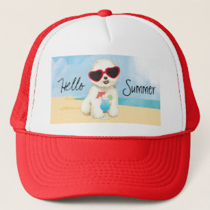 Summer Bichon Frise Trucker Hat