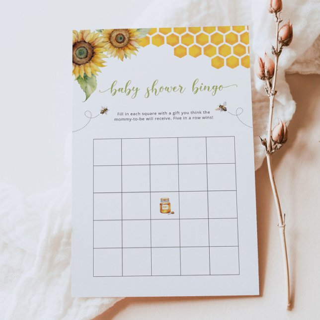 Summer Bingo Sunflower And Honey Baby Shower Game (Creator Uploaded)