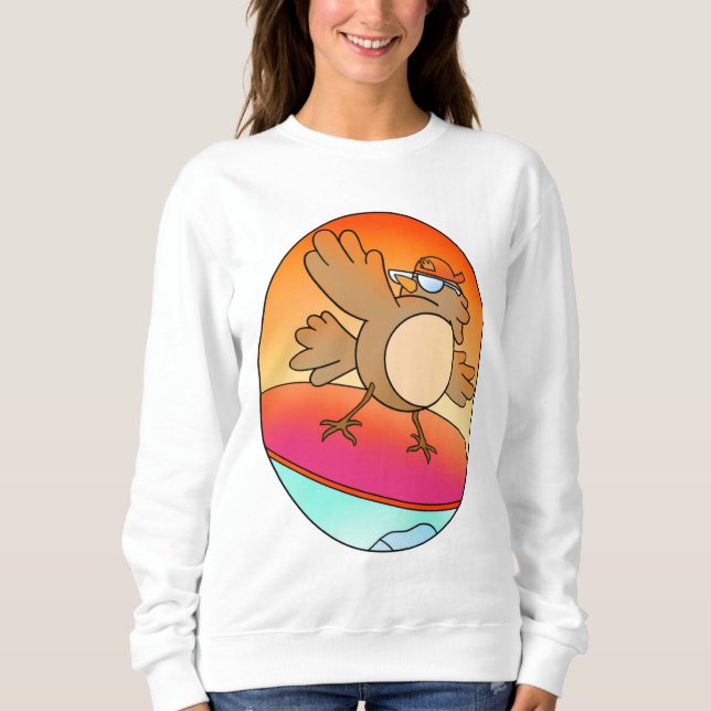 Summer Bird Surfer Sweatshirt (Front)