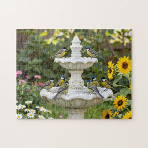 Summer Birdbath Garden Jigsaw Puzzle
