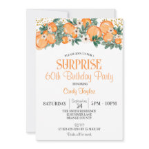 Summer Birthday Party, Orange Citrus 60th Birthday