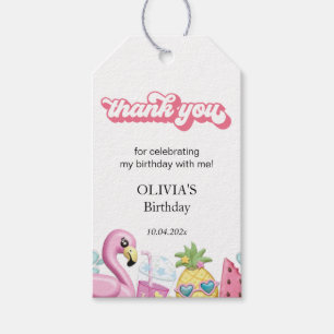 Summer Birthday Thank you Favour Gift Tag 