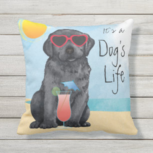 Summer Black Lab Cushion