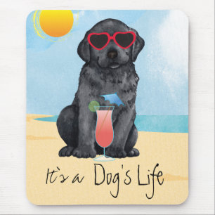 Summer Black Lab Mouse Mat