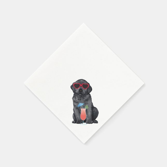 Summer Black Lab Napkin (Corner)