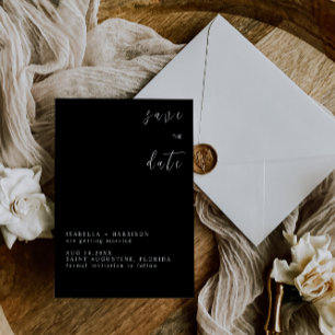 SUMMER BLACK&WHITE SAVE THE DATE INVITATION