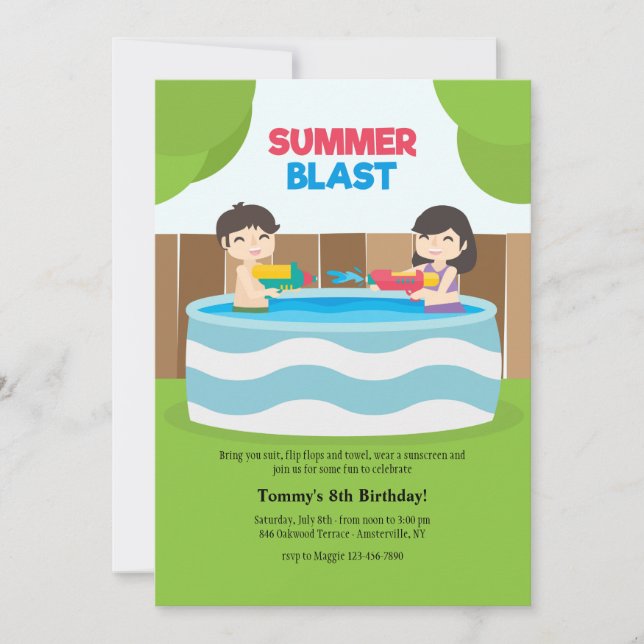 Summer Blast Invitation (Front)