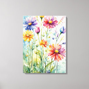 Summer Bloom - A Watercolor Delight Canvas Print