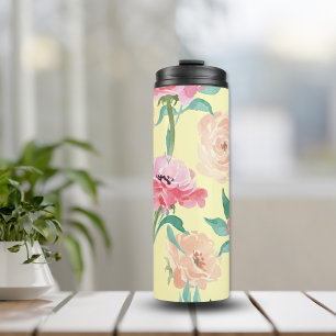 Summer Blooms Floral Thermal Tumbler
