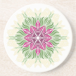 Summer Blooms Mandala Coaster