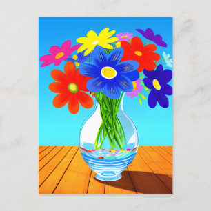 Summer Blossoms: Beautiful Colourful Flowers Postcard