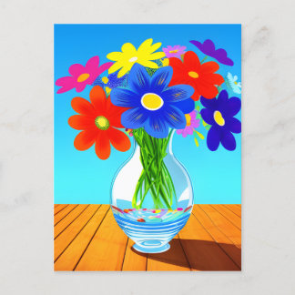 Summer Blossoms: Beautiful Colourful Flowers  Postcard