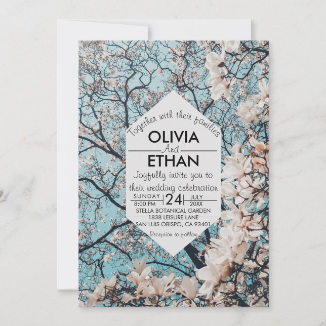 Summer blossoms rose fall Wedding Invitation (Front)