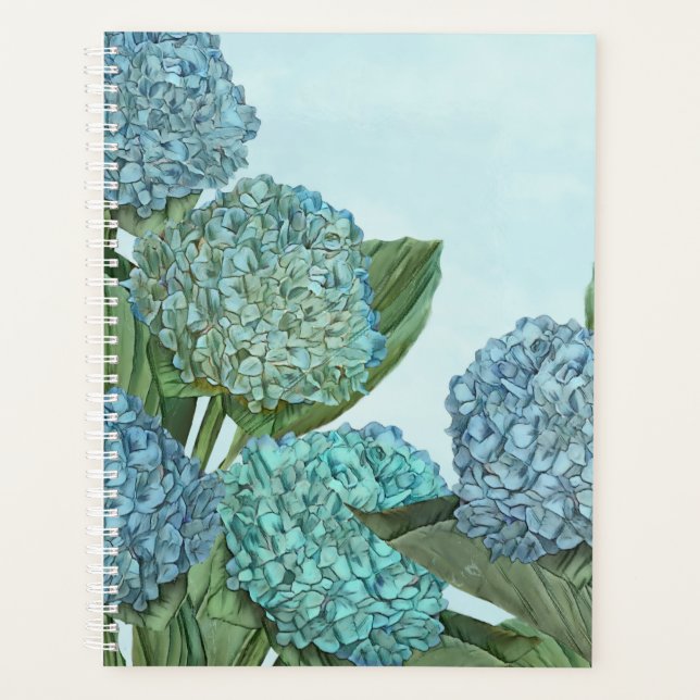 Summer Blue Hydrangea Bouquet Planner (Front)