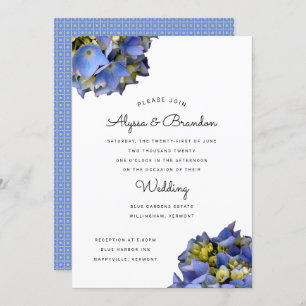 Summer Blue Modern Wedding Invitation