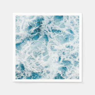 Summer Blue Ocean Wave Napkin