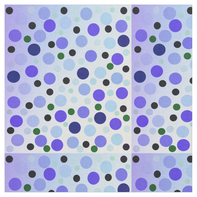 Summer Blue Polka Dots, Fabric (Close Up)