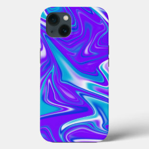 Summer Blue Silky Marble, iPhone 13 Case